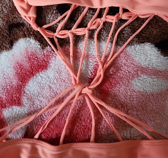 Nwot-Mikoh Coral Strappy Swimsuit - Picture 3 of 6